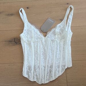 Ivory Lace Bustier Camisole Elsie lace